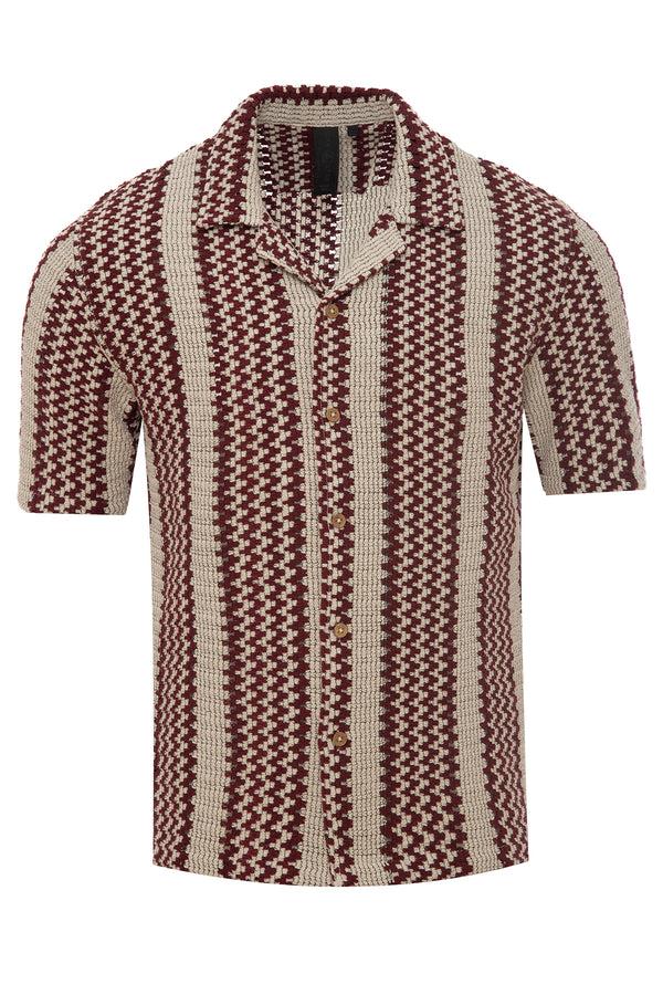 soulstar Men's Shirt Burgundy