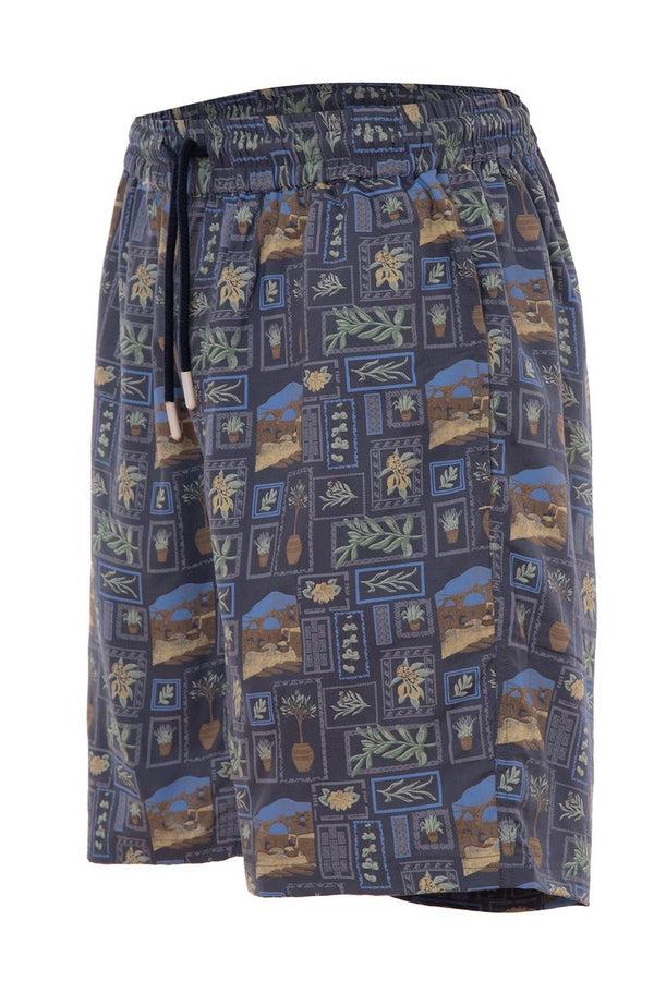 Soulstar Men's Slim-fit Printed Shorts Blue