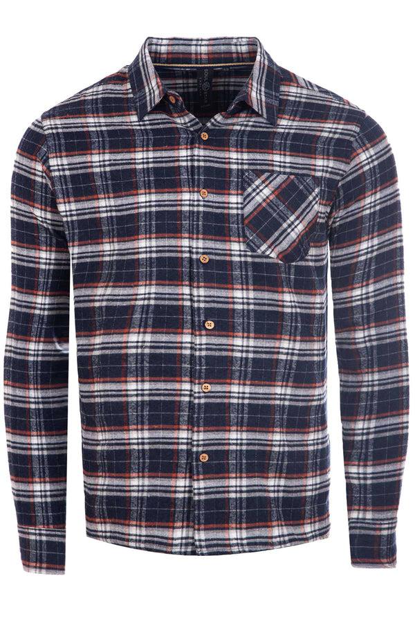 Soulstar Men's Timeless Button-Down Shacket Red