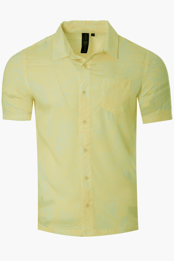 Soulstar Men's Tropical Print Shirt Pink