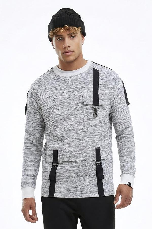 Soulstar Men's Utility Strap Sweatshirt Black