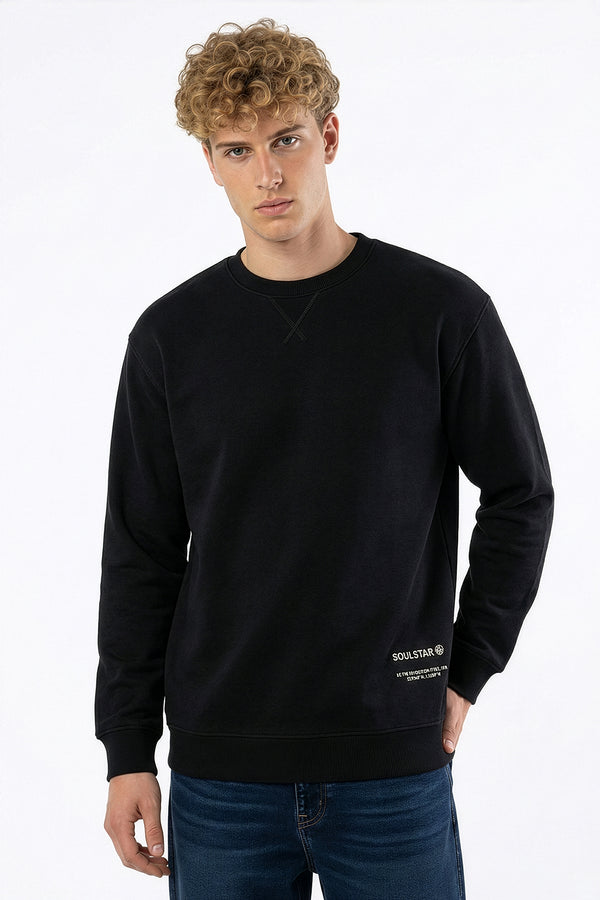 Soulstar Minimalist Crewneck Sweatshirt Dk Plum