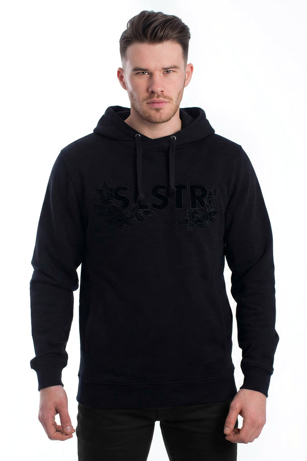soulstar Northstar Embossed Logo Hoodie Black