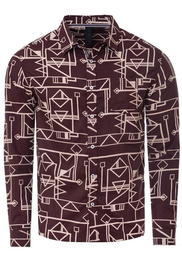 Soulstar Pattern Print Shirt Black