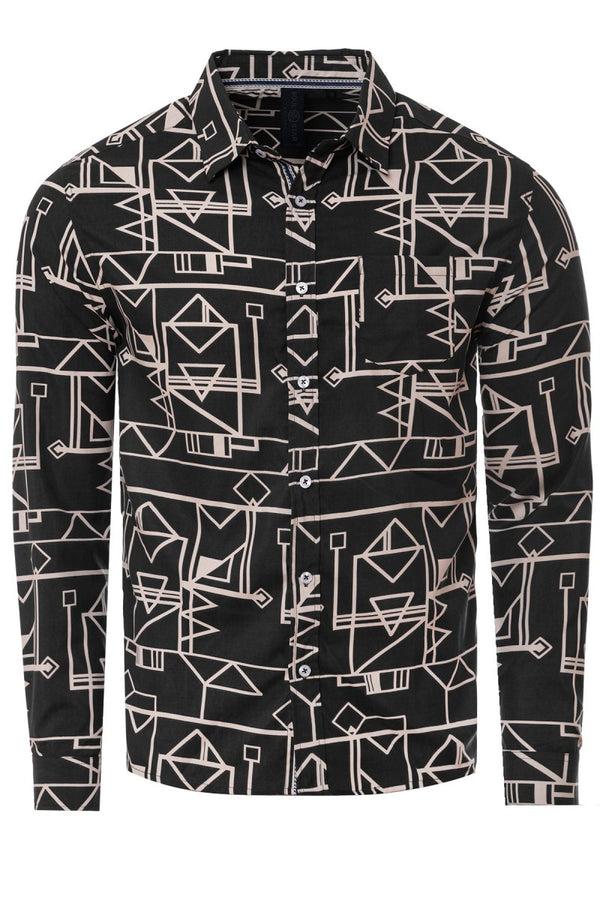 soulstar Pattern Print Shirt Black