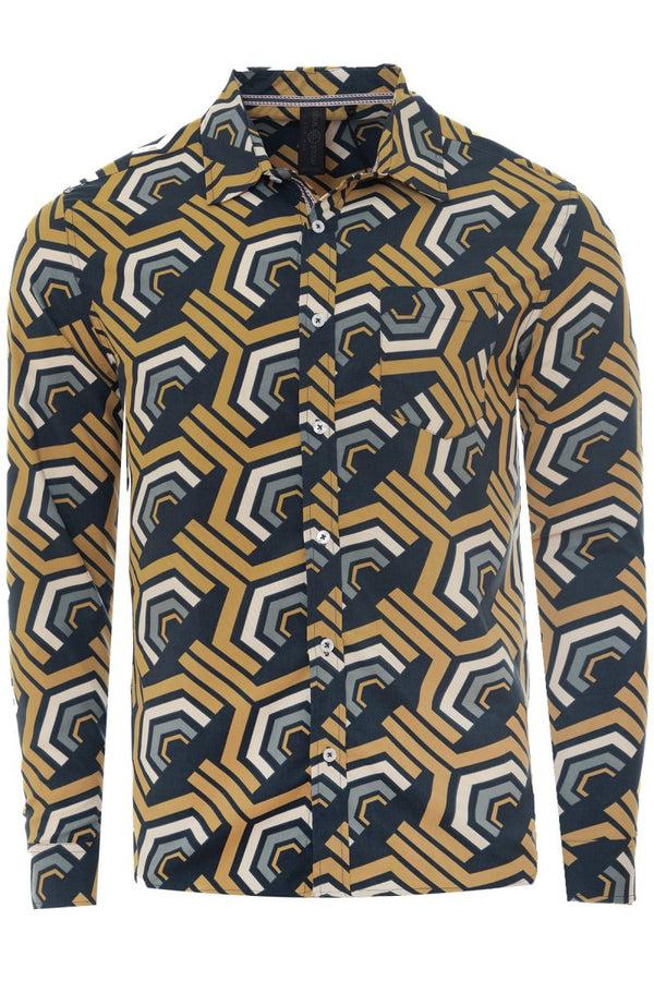 Soulstar Pattern Print Shirt Burgundy