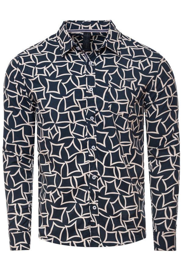 Soulstar Pattern Print Shirt Navy