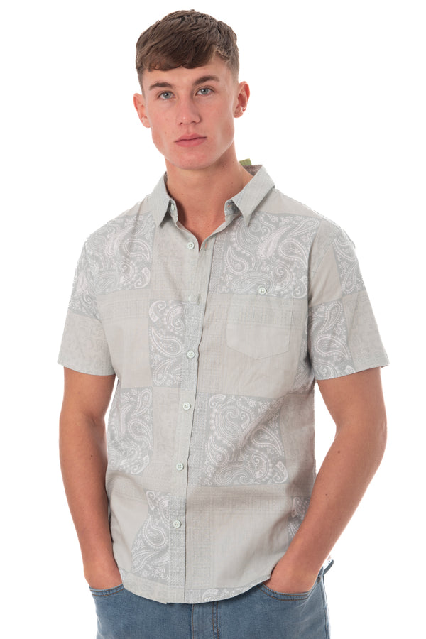 Soulstar Pattern Print Shirt Sage