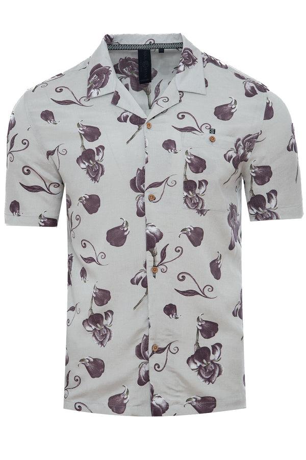 Soulstar Print Holiday Shirt Grey