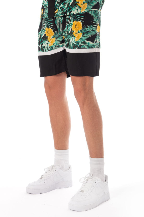 Soulstar Print Holiday Shorts Black