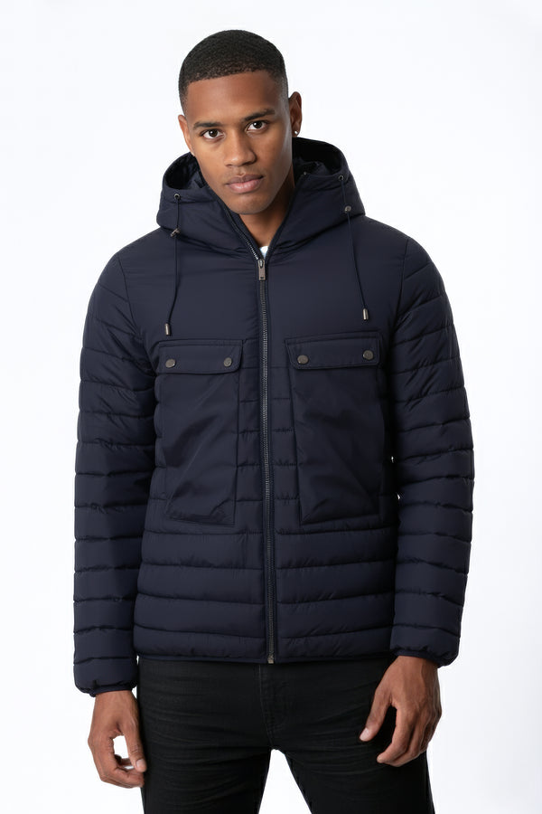 soulstar Puffer Hooded Coat Black
