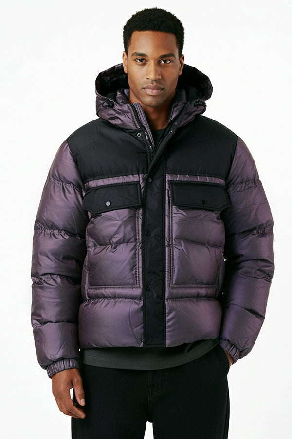 soulstar Reflective Puffer Jacket Purple