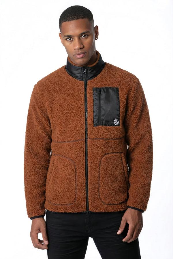 soulstar Sherpa Fleece Jacket Navy