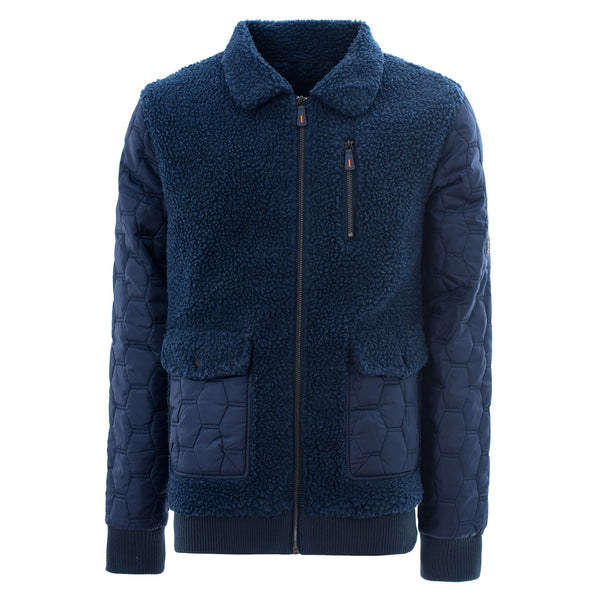 Soulstar Sherpa Quilted Bomber Jacket Beige