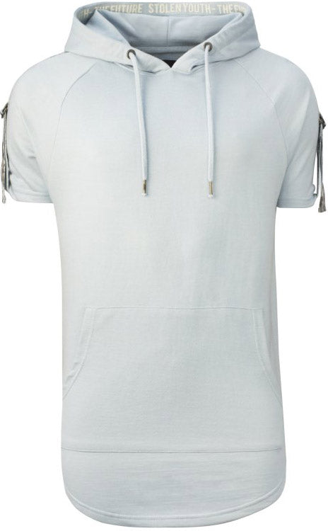 Soulstar Short Sleeve Utility Hoodie Light Blue