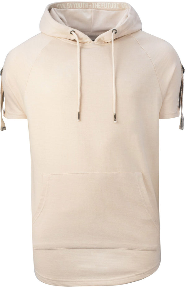 Soulstar Short Sleeve Utility Hoodie Light Blue