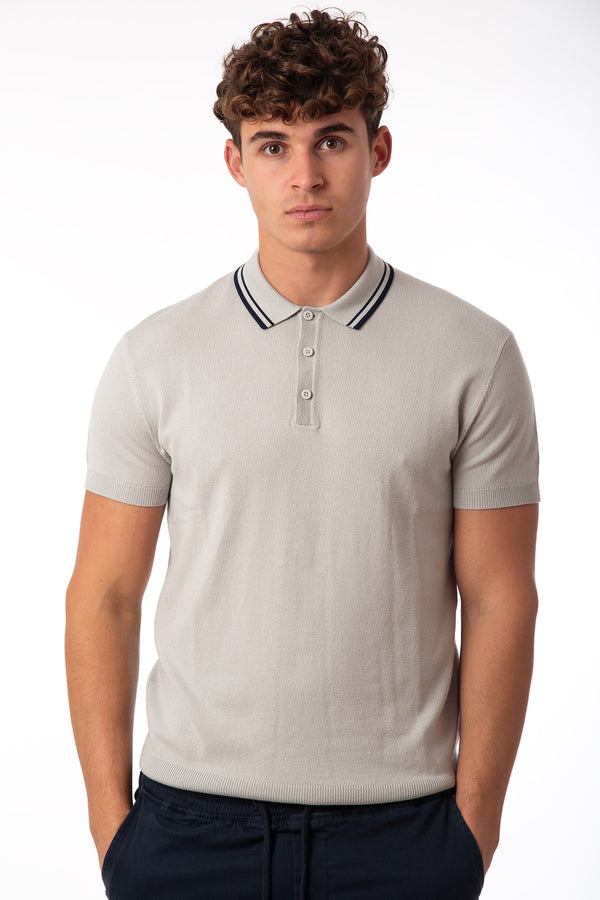 soulstar Smart Button Polo Stone