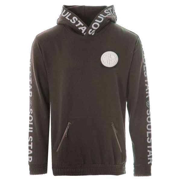 Soulstar Soulstar Branded Hooded Sweatshirt Black