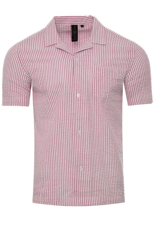 Soulstar Striped Short Sleeved Shirt Pink