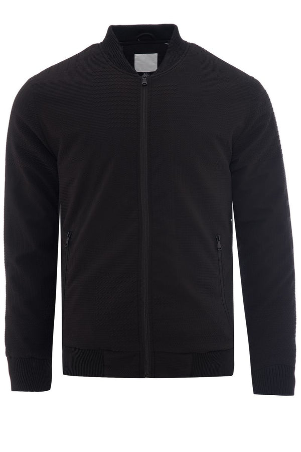 Soulstar Textured Bomber Jacket Black