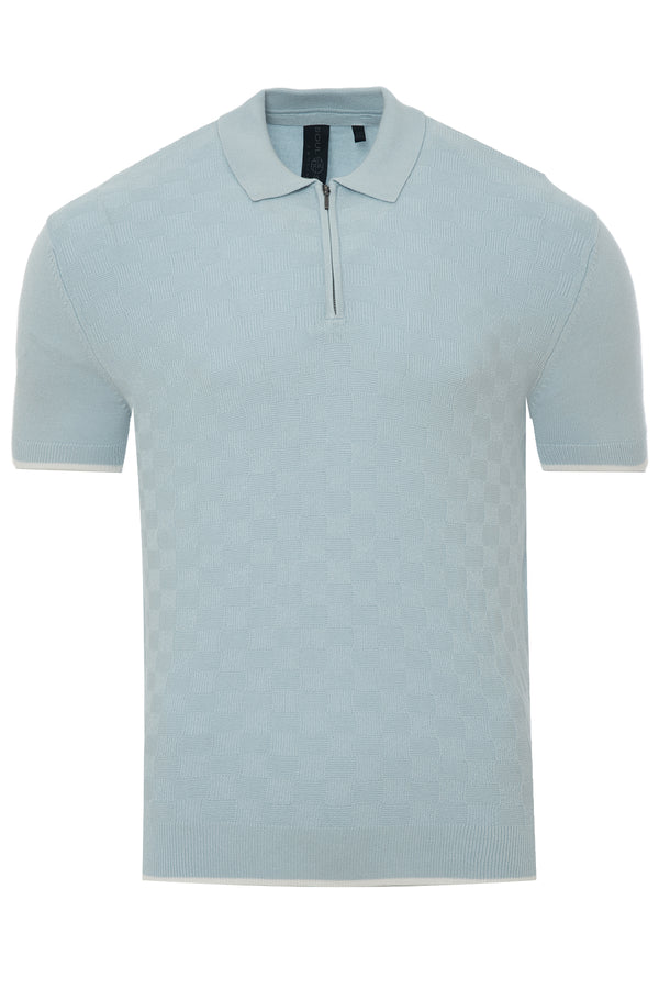 Soulstar Textured Polo Light Blue