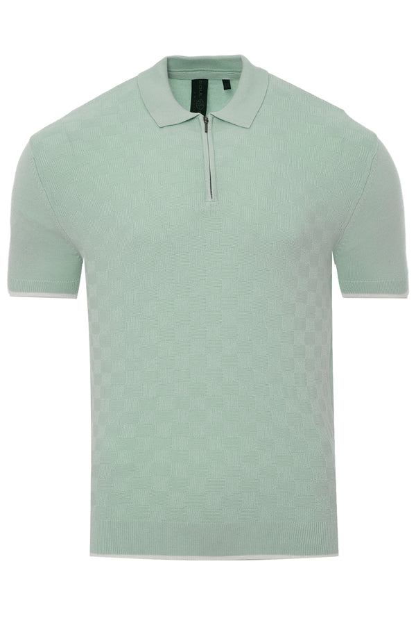 Soulstar Textured Polo Light Blue