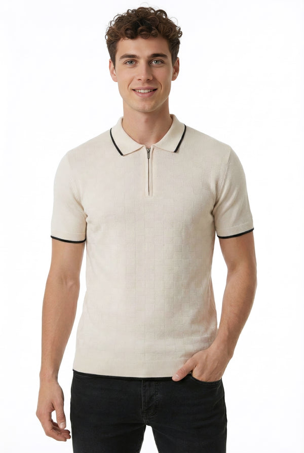 soulstar Textured Polo Light blue