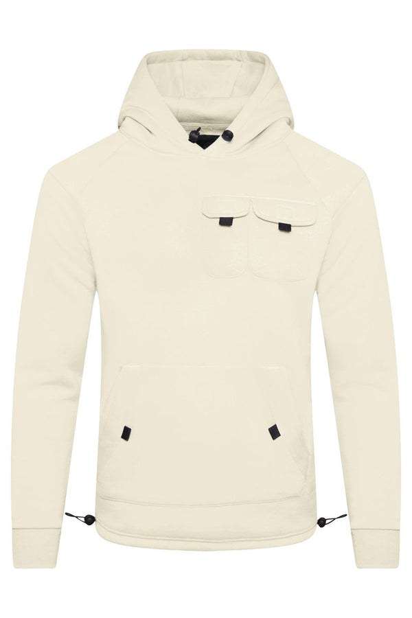 Soulstar Utility Hoodie With Chest Pockets Ecru