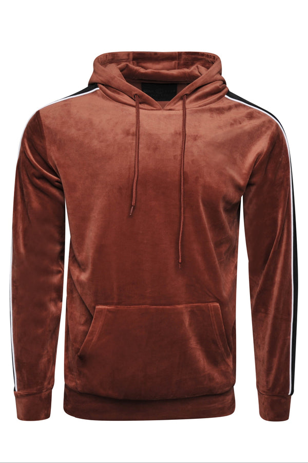 Soulstar Velour Hoodie Jumper Black