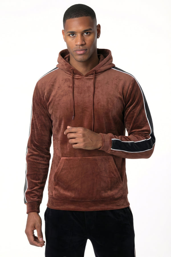 soulstar Velour Hoodie Jumper Black