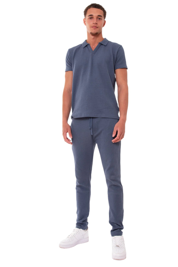 Soulstar Waffle Joggers Blue