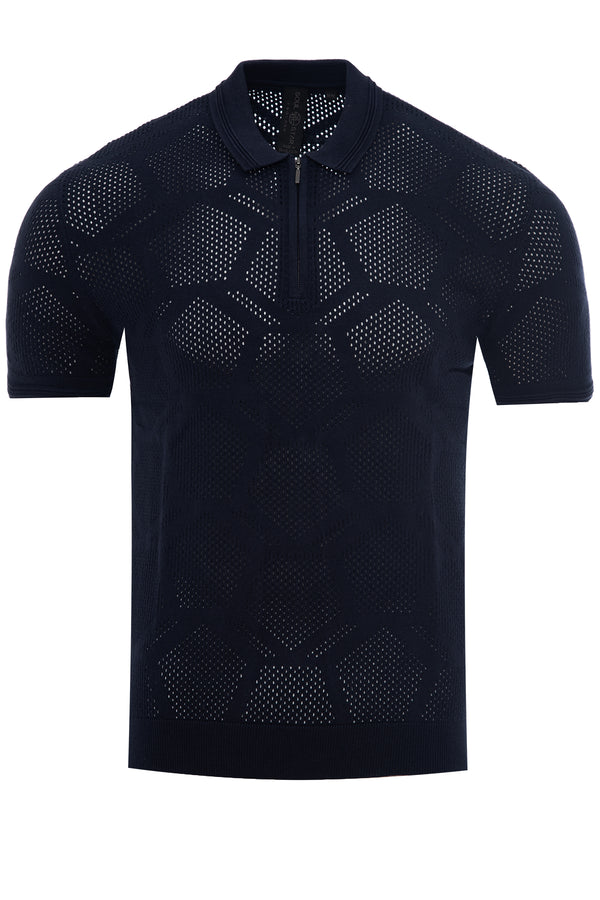 Soulstar Zip Collar Polo Stone