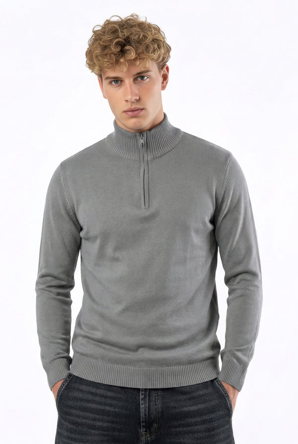 soulstar Zip Roll Neck Black