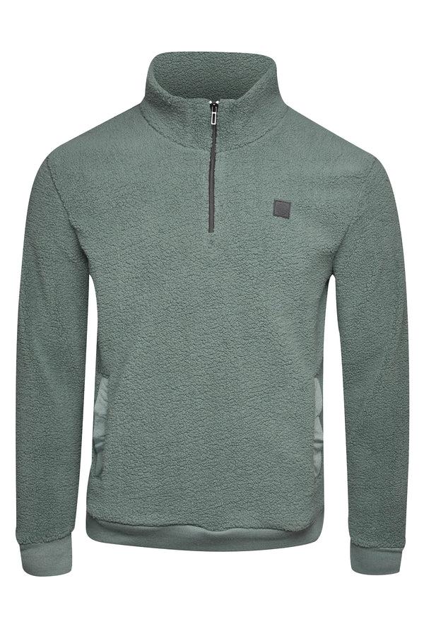 Soulstar Teddy Fleece Sweater - Sherpa Pullover Green