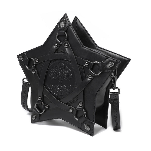 Sourpuss Clothing Dark Star Gothic Backpack With Embossed Detail And Crossbody Functionality