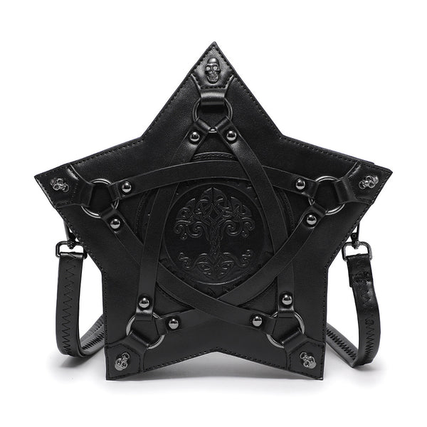 Sourpuss Clothing Dark Star Gothic Backpack With Embossed Detail And Crossbody Functionality