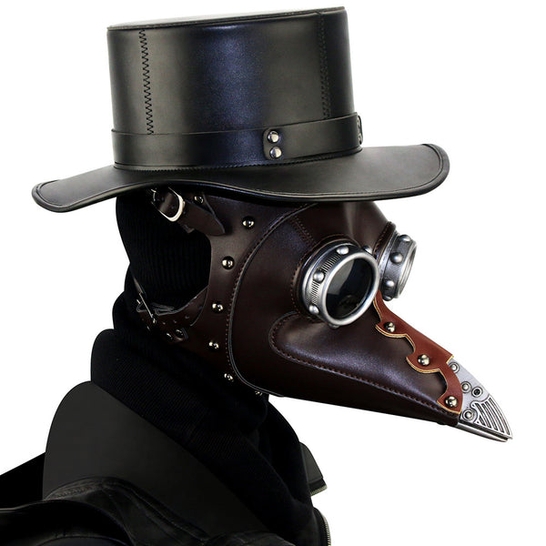 Sourpuss Clothing Gothic PU Leather Plague Doctor Top Hat