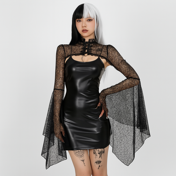 Sourpuss Clothing Spiderweb Lace Gothic Dress Set