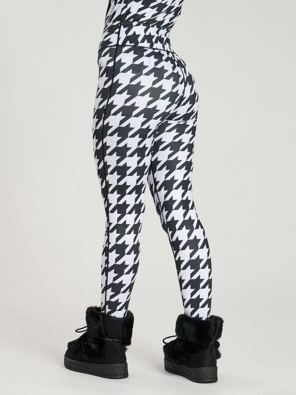 South Beach Alpine Legging In Monochrome Houndstooth