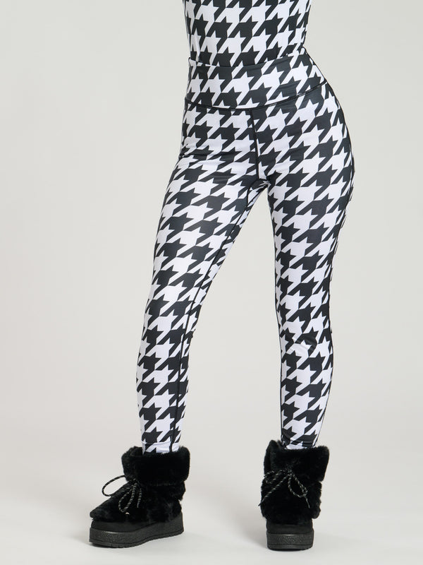 south beach Alpine Legging in Monochrome Houndstooth