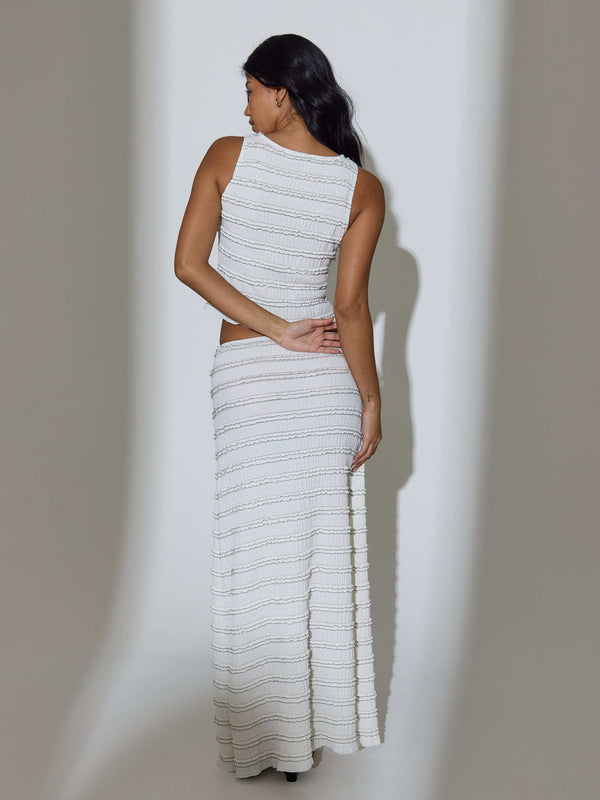 South Beach Bondi Textured Maxi Skirt In Monochrome