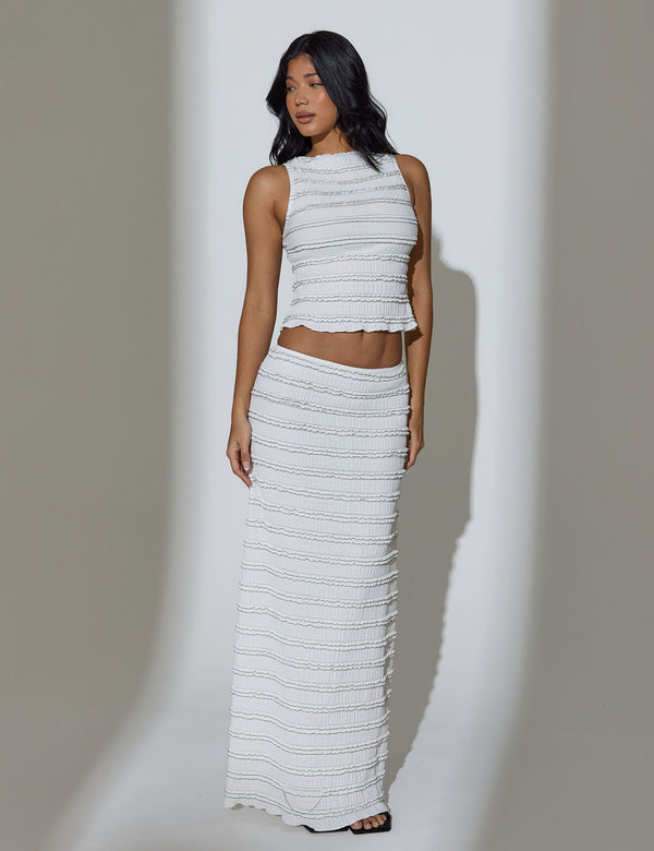 South Beach Isle Textured Sleeveless Top In Monochrome