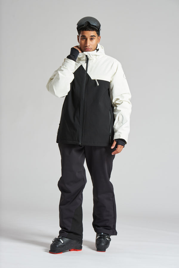 South Beach Men's Ski Mountain Jacket In Monochrome