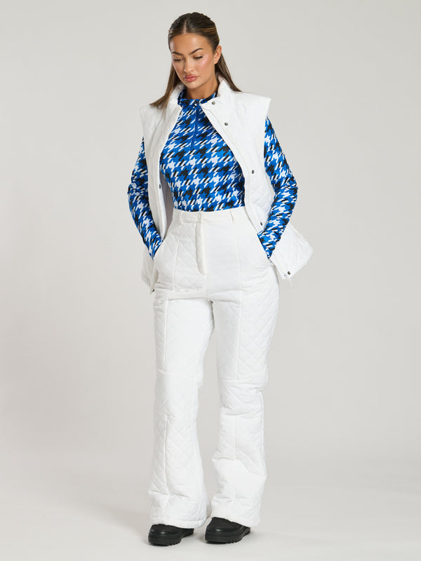 south beach Piste Padded Ski Trousers in Snow White