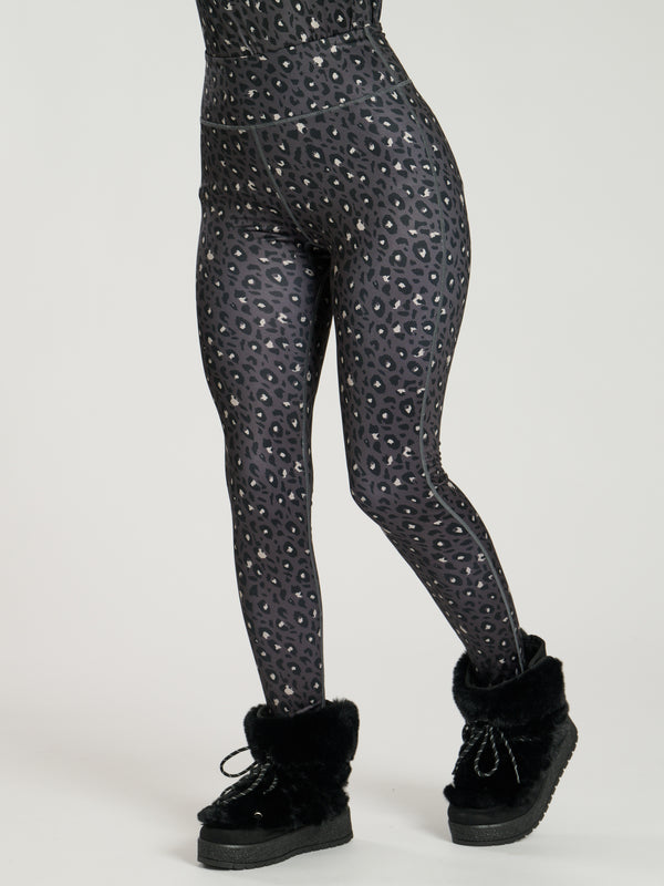 South Beach Alpine Legging In Black Leopard
