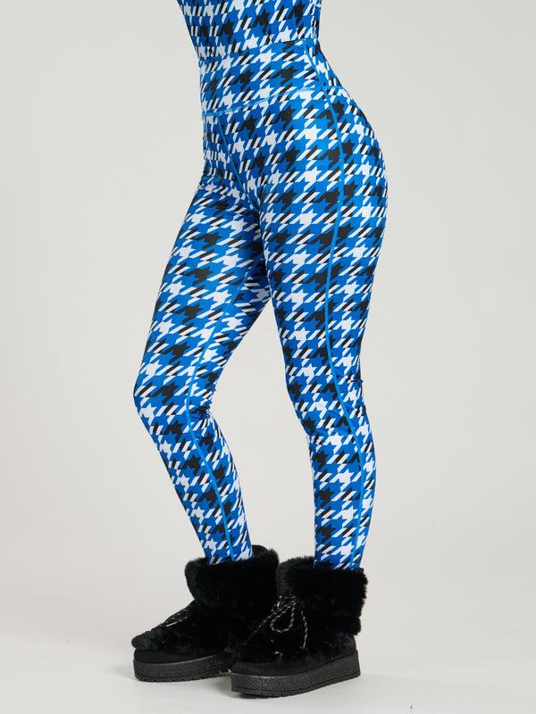 south beach Alpine Legging in Cobalt Houndstooth