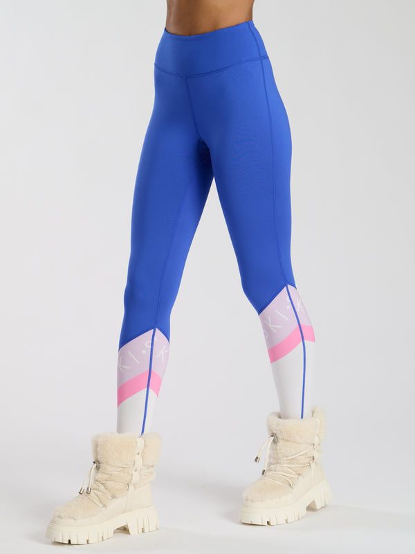 south beach Alpine Ski Slogan Legging in Blue