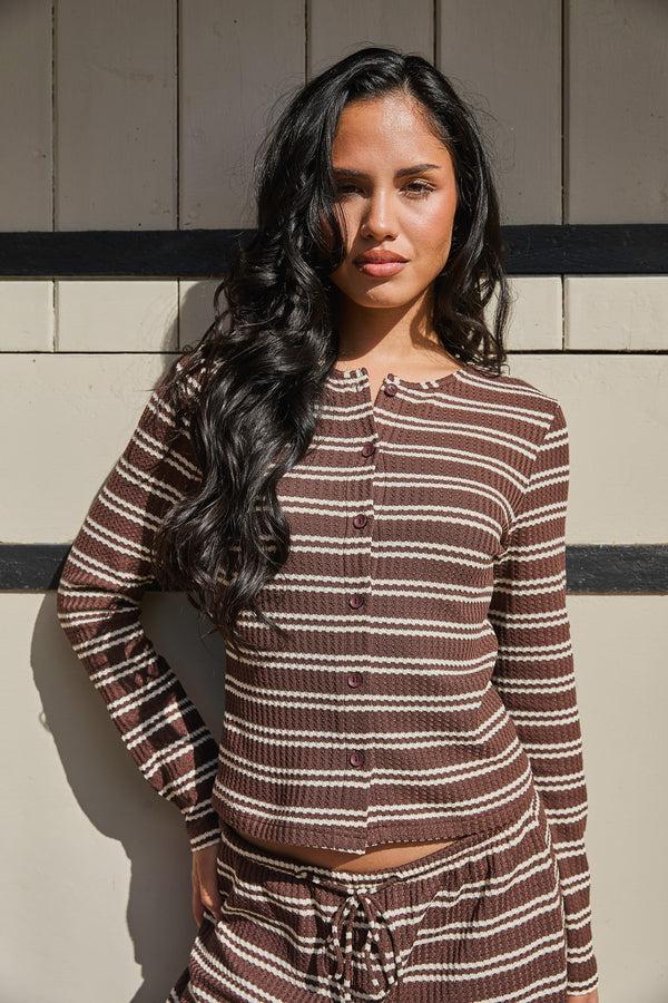 South Beach Arden Top In Brown