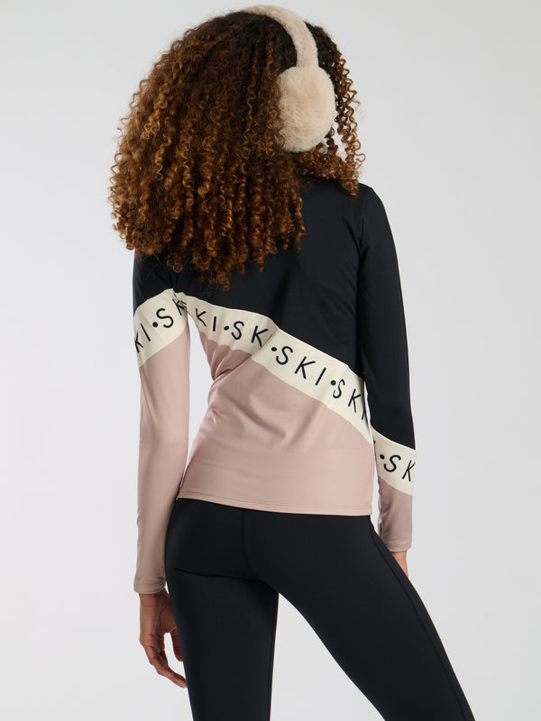 South Beach Avalanche Ski Base Layer Top In Beige