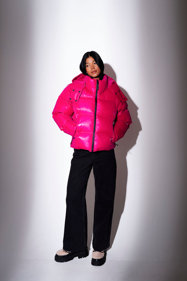 South Beach Chalet Padded Jacket In Bright Pink